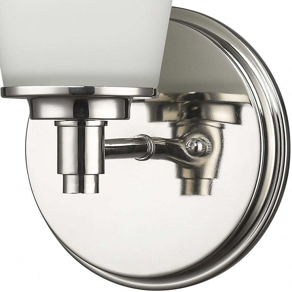 Silver Wall Light with Frosted Glass Shade - Homeroots - Flyclothing LLC