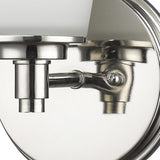 Silver Wall Light with Frosted Glass Shade - Homeroots