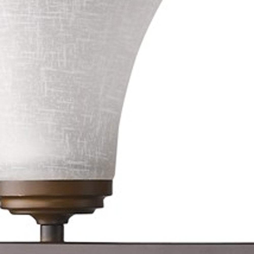 Three Light Bronze Wall Light with Tapered Glass Shade - Homeroots - Flyclothing LLC