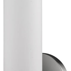 Silver Wall Light with Narrow Frosted Glass Shade - Homeroots
