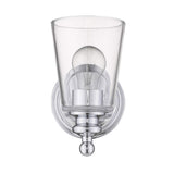 One Light Silver Glass Shade Wall Sconce - Homeroots - Flyclothing LLC