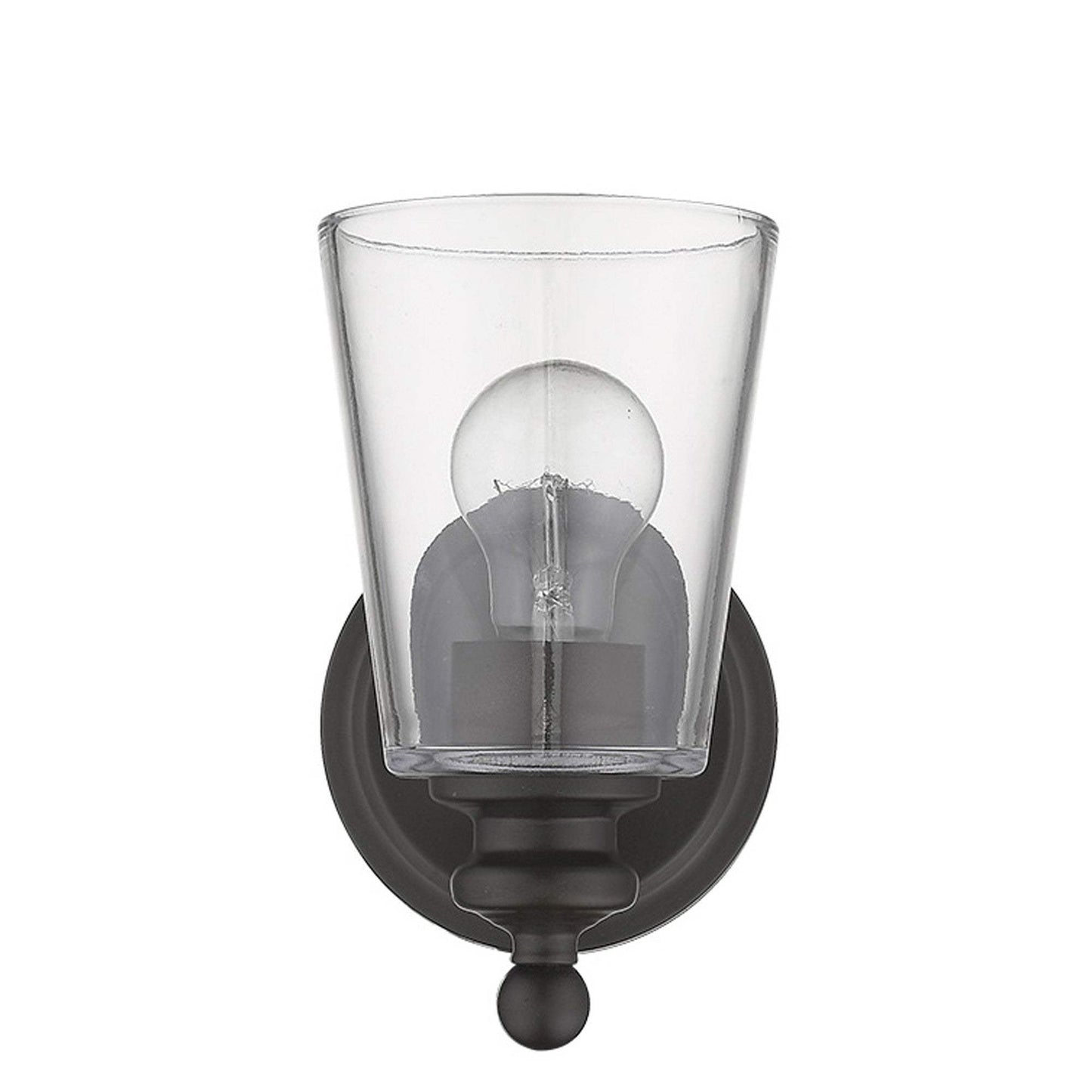 One Light Antique Bronze Glass Shade Wall Sconce - Homeroots - Flyclothing LLC
