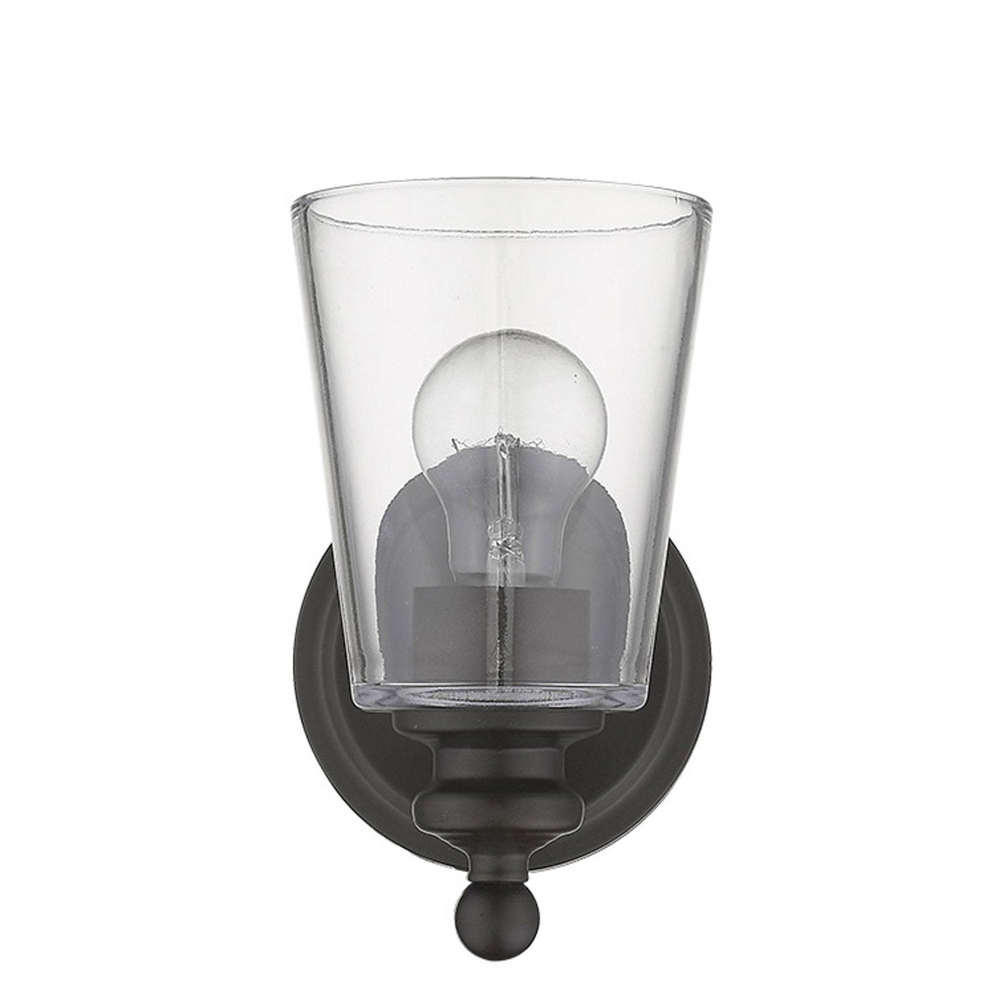 One Light Antique Bronze Glass Shade Wall Sconce - Homeroots - Flyclothing LLC