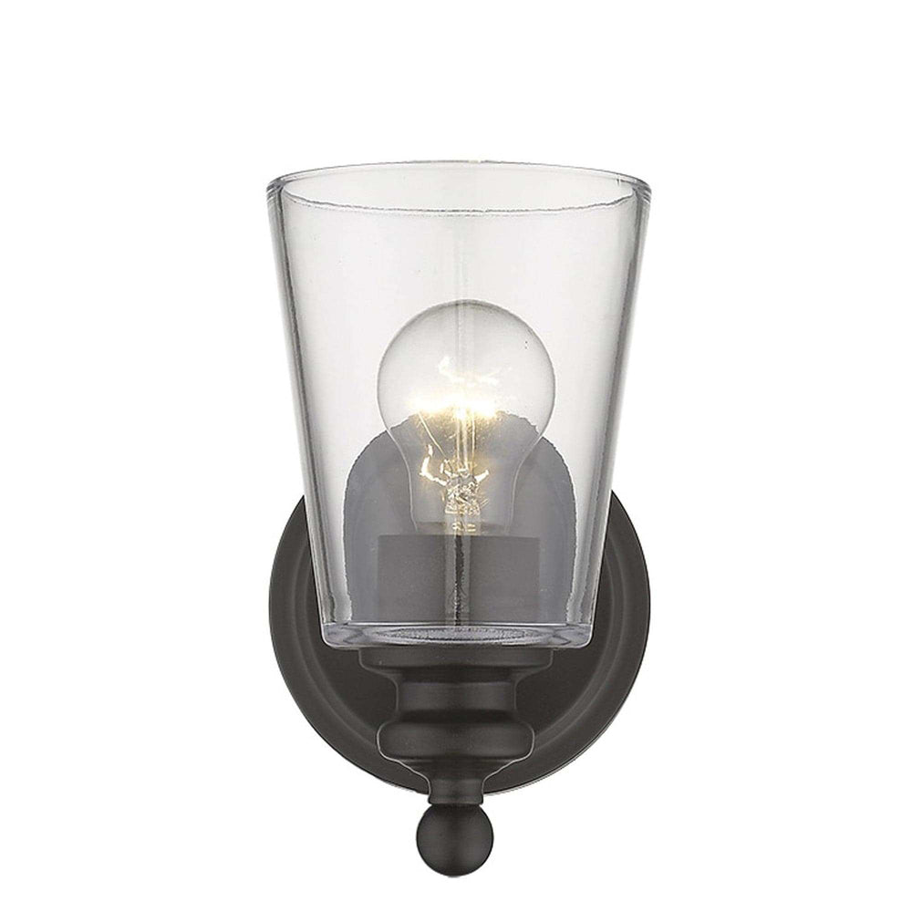 One Light Antique Bronze Glass Shade Wall Sconce - Homeroots - Flyclothing LLC
