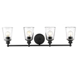 Ceil 4-Light Matte Black Vanity - Homeroots - Flyclothing LLC