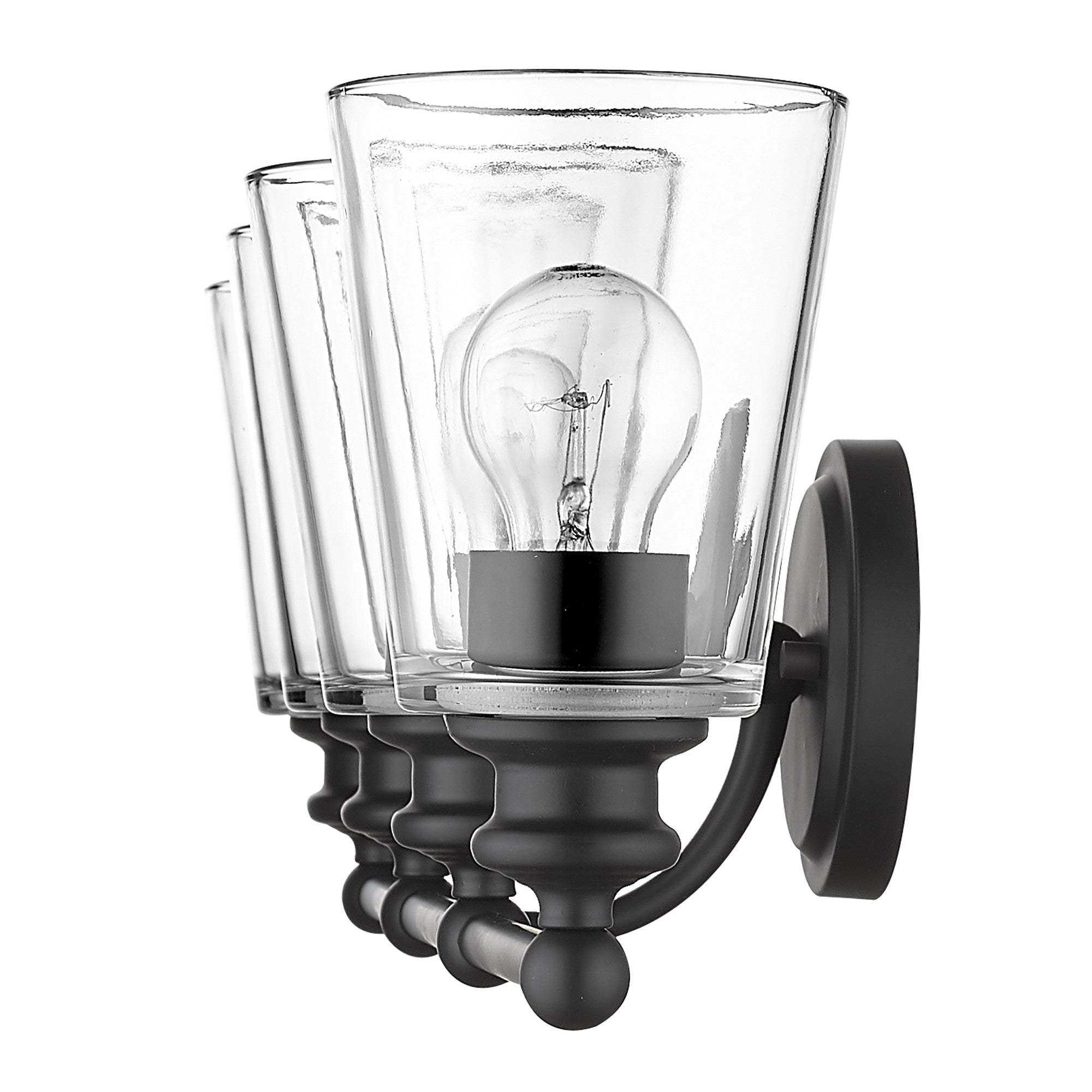 Ceil 4-Light Matte Black Vanity - Homeroots - Flyclothing LLC