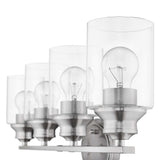 Four Light Silver Wall Light with Clear Glass Shade - Homeroots - Flyclothing LLC