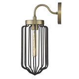 Gold and Black Metal Cage Wall Sconce - Homeroots - Flyclothing LLC