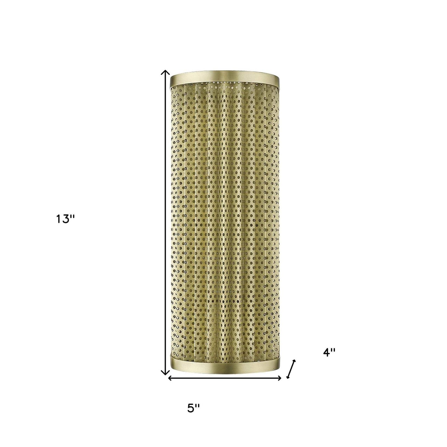 Basetti 1-Light Gold Sconce - Homeroots - Flyclothing LLC