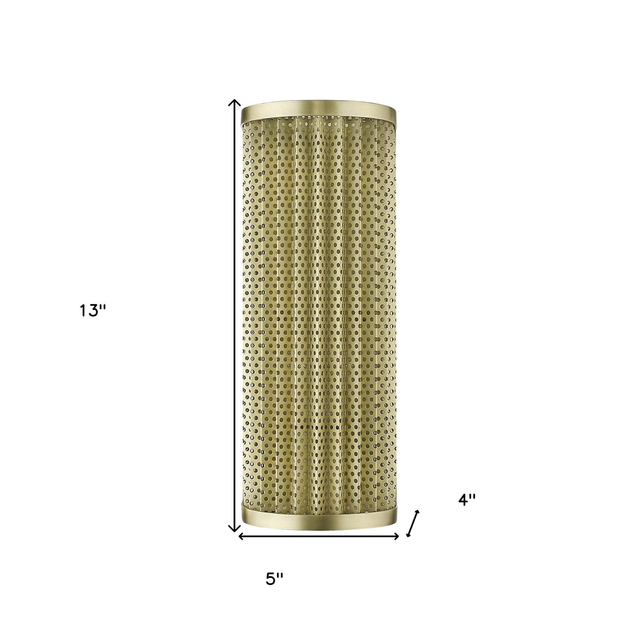 Basetti 1-Light Gold Sconce - Homeroots - Flyclothing LLC