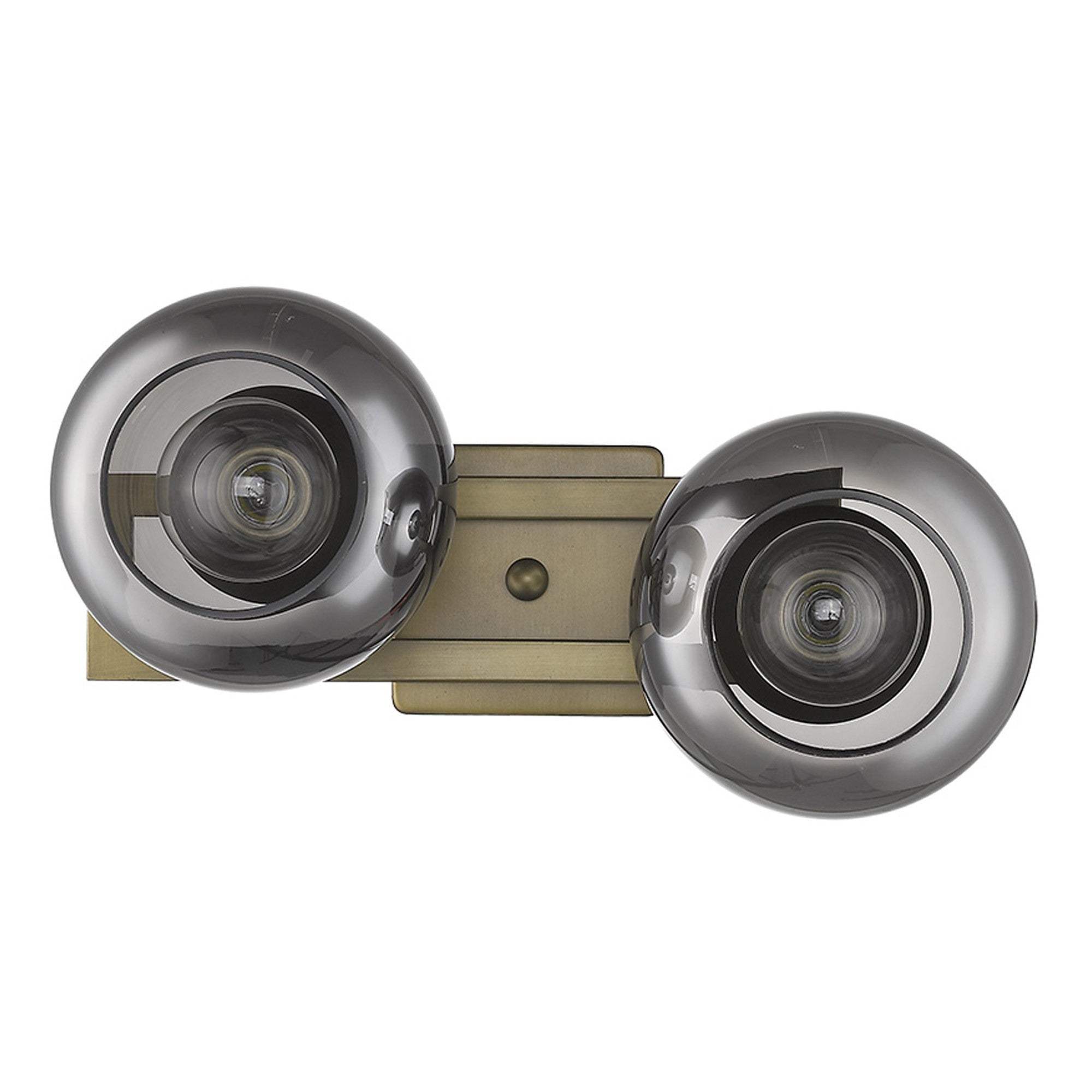 Lunette 2-Light Aged Brass Sconce - Homeroots - Flyclothing LLC