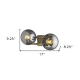 Lunette 2-Light Aged Brass Sconce - Homeroots - Flyclothing LLC