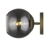 Gold and Smoked Glass Wall Light - Homeroots
