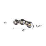 Lunette 3-Light Aged Brass Sconce - Homeroots - Flyclothing LLC