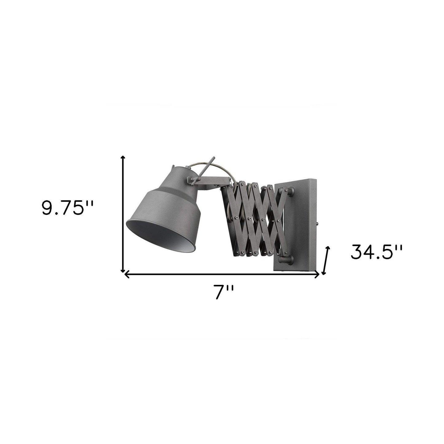 Plexus 1-Light Gray Sconce - Homeroots - Flyclothing LLC