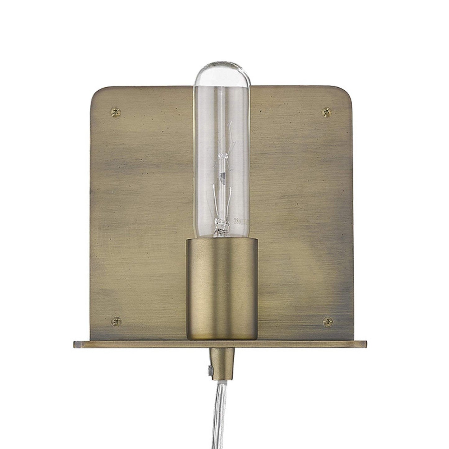 Petite Dull Gold Shelf Wall Light - Homeroots - Flyclothing LLC