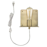 Petite Dull Gold Shelf Wall Light - Homeroots - Flyclothing LLC