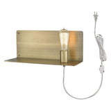 Dull Gold Shelf Wall Light - Homeroots - Flyclothing LLC