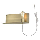 Dull Gold Shelf Wall Light - Homeroots - Flyclothing LLC