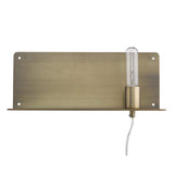 Dull Gold Shelf Wall Light - Homeroots - Flyclothing LLC