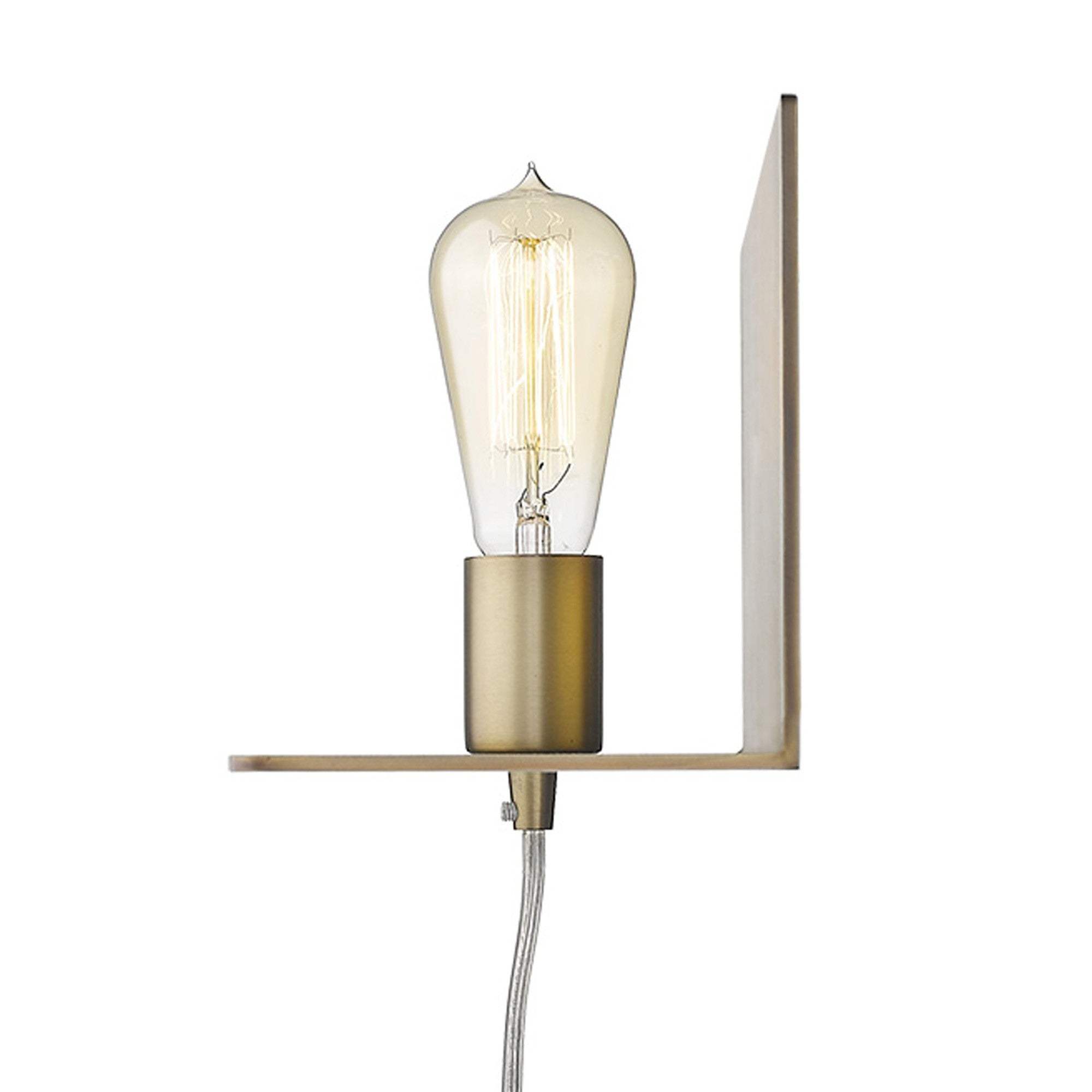XL Dull Gold Shelf Wall Light - Homeroots - Flyclothing LLC