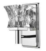 Arabella 1-Light Polished Nickel Sconce With Pressed Crystal Shade - Homeroots - Flyclothing LLC
