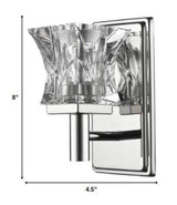 Arabella 1-Light Polished Nickel Sconce With Pressed Crystal Shade - Homeroots - Flyclothing LLC