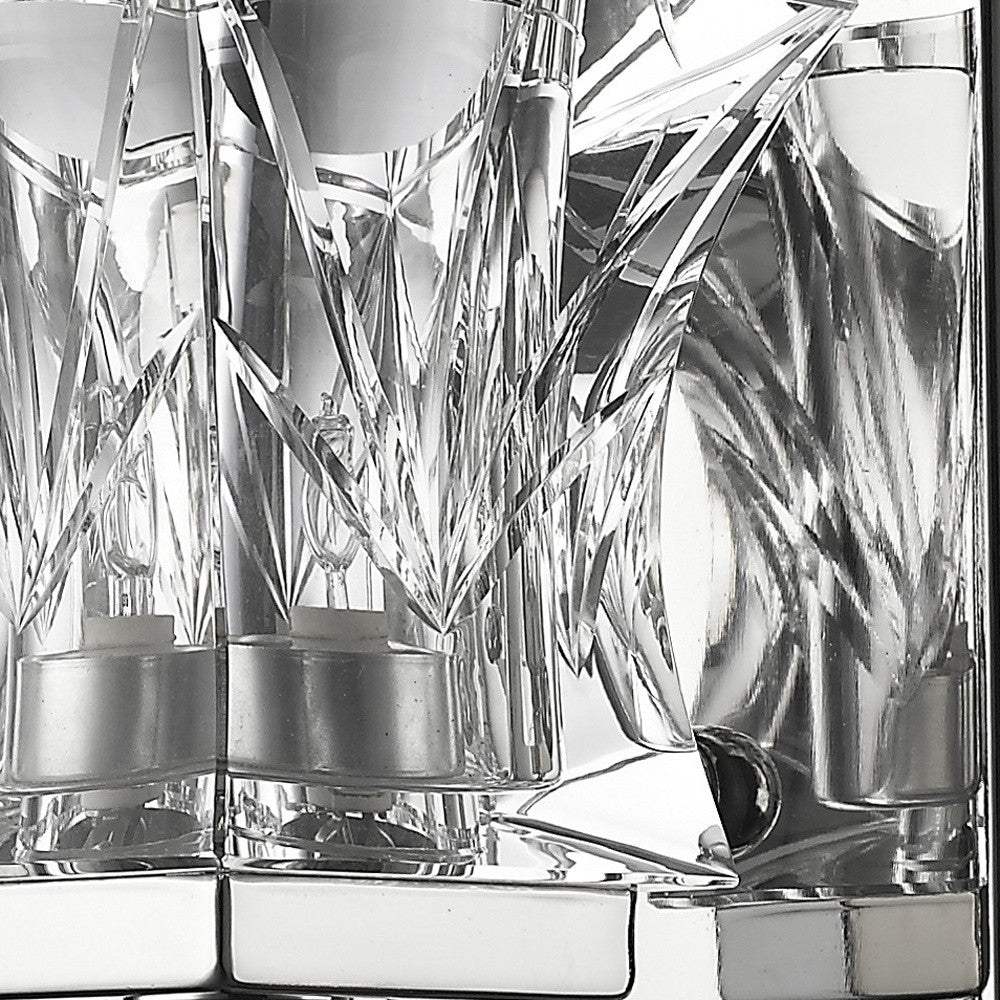 Arabella 1-Light Polished Nickel Sconce With Pressed Crystal Shade - Homeroots - Flyclothing LLC