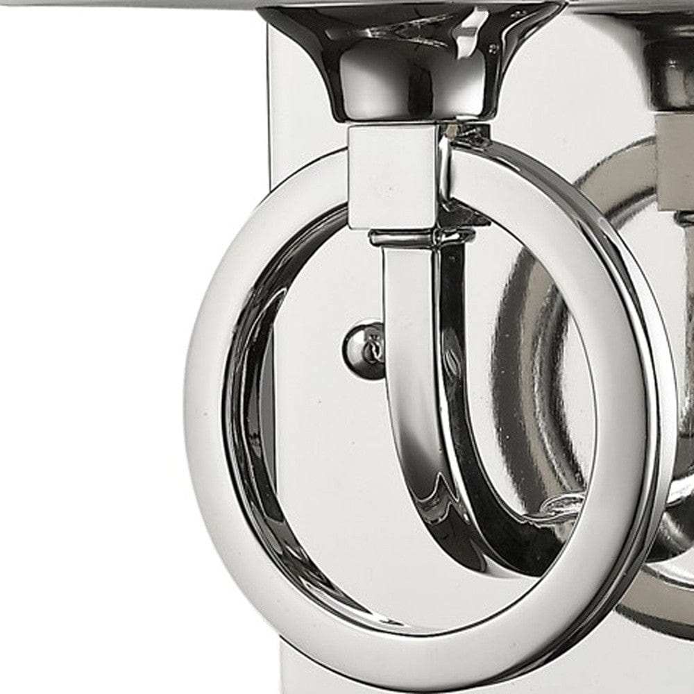 Silver Metal Wall Light with Frosted Glass Shade - Homeroots - Flyclothing LLC