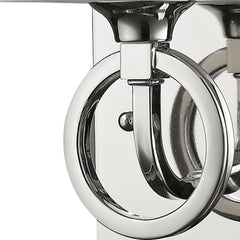 Silver Metal Wall Light with Frosted Glass Shade - Homeroots