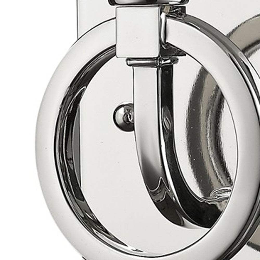 Silver Metal Wall Light with Frosted Glass Shade - Homeroots - Flyclothing LLC