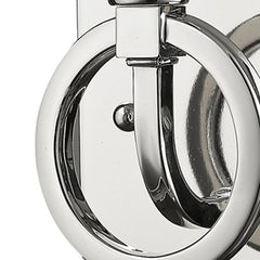 Silver Metal Wall Light with Frosted Glass Shade - Homeroots
