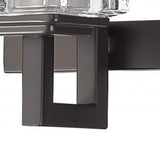 Coralie 3-Light Oil-Rubbed Bronze Sconce With Pressed Crystal Shades - Homeroots - Flyclothing LLC