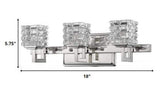 Coralie 3-Light Polished Nickel Sconce With Pressed Crystal Shades - Homeroots - Flyclothing LLC