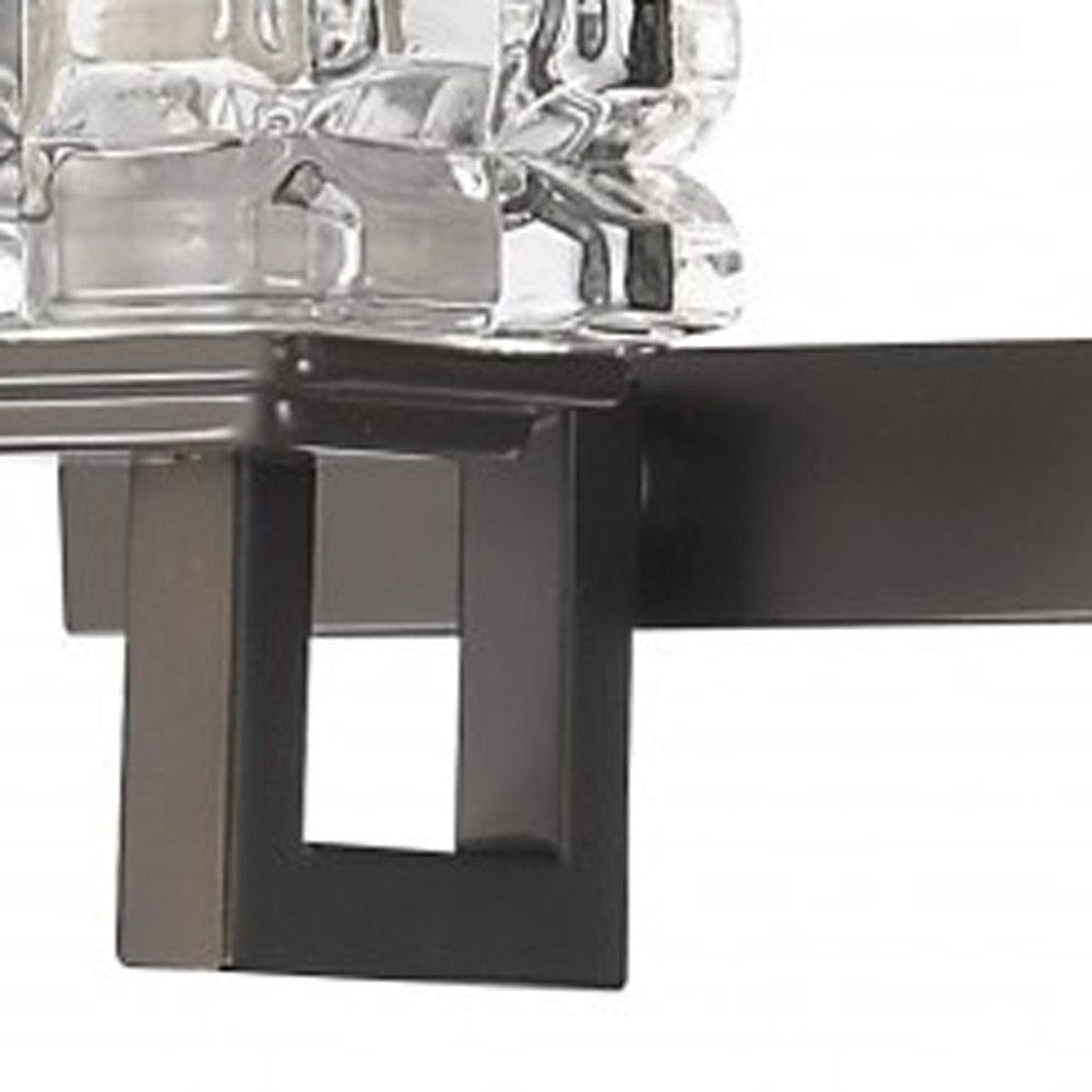 Coralie 5-Light Oil-Rubbed Bronze Sconce With Pressed Crystal Shades - Homeroots