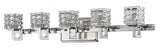Coralie 5-Light Polished Nickel Sconce With Pressed Crystal Shades - Homeroots - Flyclothing LLC