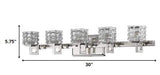 Coralie 5-Light Polished Nickel Sconce With Pressed Crystal Shades - Homeroots - Flyclothing LLC