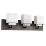 Rampart 3-Light Oil-Rubbed Bronze Vanity Light With Etched Glass Shades - Homeroots