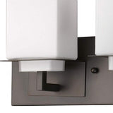 Rampart 3-Light Oil-Rubbed Bronze Vanity Light With Etched Glass Shades - Homeroots - Flyclothing LLC
