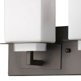 Rampart 3-Light Oil-Rubbed Bronze Vanity Light With Etched Glass Shades - Homeroots