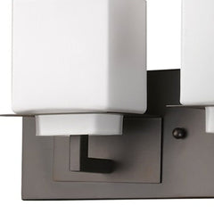 Rampart 3-Light Oil-Rubbed Bronze Vanity Light With Etched Glass Shades - Homeroots