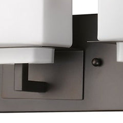 Rampart 3-Light Oil-Rubbed Bronze Vanity Light With Etched Glass Shades - Homeroots
