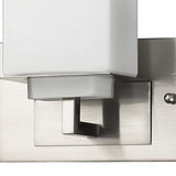 Rampart 3-Light Satin Nickel Vanity Light With Etched Glass Shades - Homeroots - Flyclothing LLC