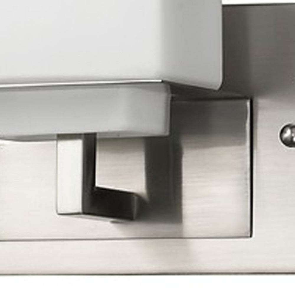 Rampart 3-Light Satin Nickel Vanity Light With Etched Glass Shades - Homeroots - Flyclothing LLC