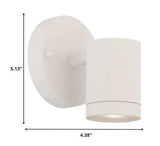 White LED One Light Outdoor Can Shape Wall Sconce - Homeroots - Flyclothing LLC