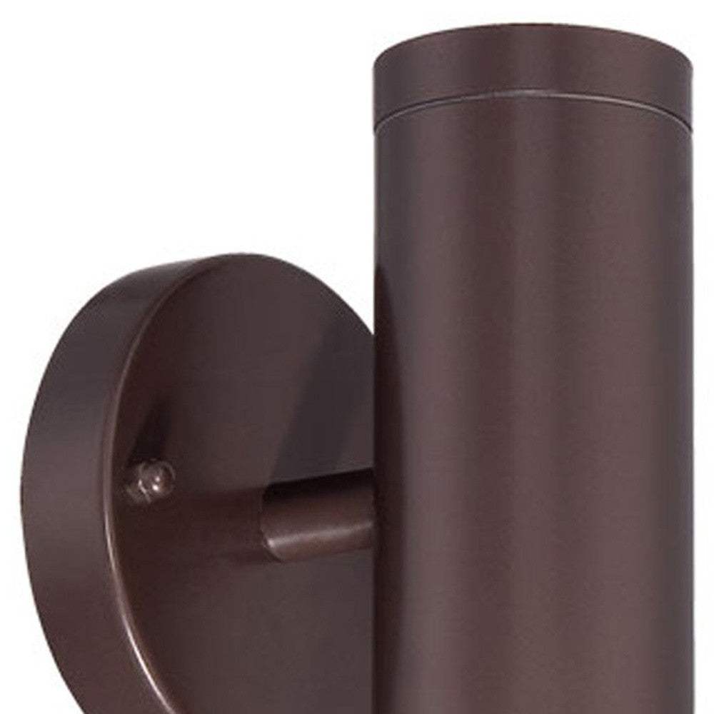 Bronze LED Two Light Can Shape Wall Sconce - Homeroots - Flyclothing LLC