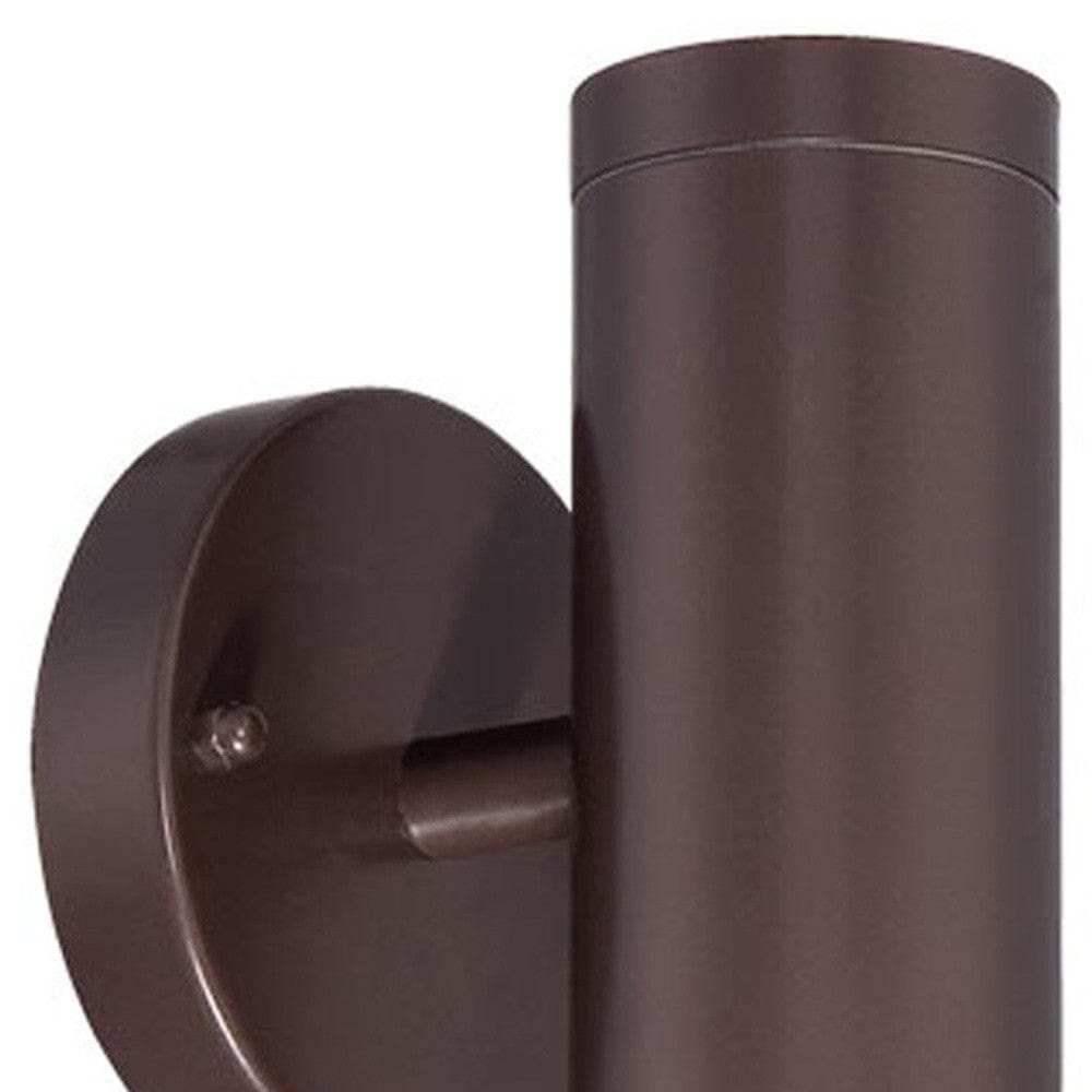 Bronze LED Two Light Can Shape Wall Sconce - Homeroots - Flyclothing LLC