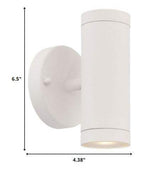 White LED Two Light Can Shape Wall Sconce - Homeroots - Flyclothing LLC