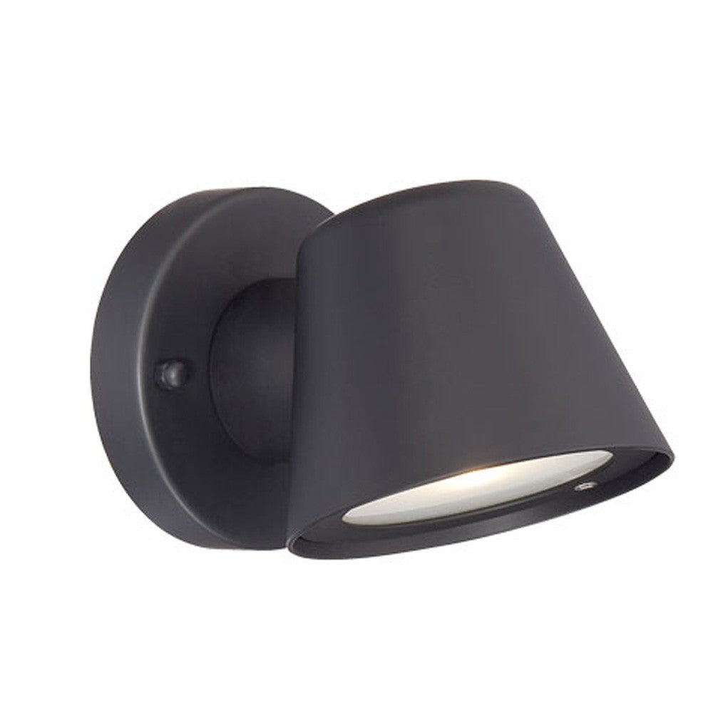 Matte Black LED Short Cone Wall Light - Homeroots