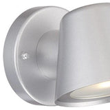 Brushed Silver LED Short Cone Wall Light - Homeroots